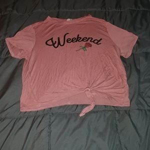 cropped weekend shirt